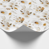 Papier Cadeau Feuilles de papier d'emballage botanique floral (Coin)