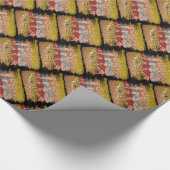 Papier Cadeau Feuilles de Parties scintillant tendance d'automne (Coin)