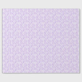 Papier Cadeau Feuilles de Pin Violet Noël (Plat)