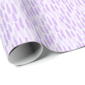 Papier Cadeau Feuilles de Pin Violet Noël (Coin rond)