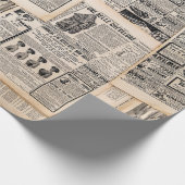 Papier Cadeau Feuilles de publicité de journaux anciens Découpag (Coin)