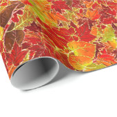 Papier Cadeau Feuilles d'érable (Coin rond)