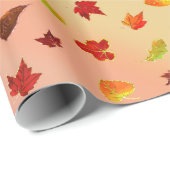 Papier Cadeau Feuilles d'érable (Coin rond)
