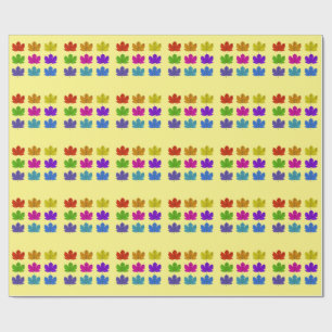 Papier Cadeau Feuilles d'érable colorés
