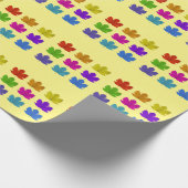 Papier Cadeau Feuilles d'érable colorés (Coin)