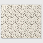 Papier Cadeau Feuilles d'érable d'automne à la crème - motif san (Plat)