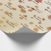 Papier Cadeau Feuilles d'érable de Thanksgiving (Coin)