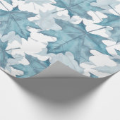 Papier Cadeau Feuilles d'érable. Motif aquarelle (Coin)