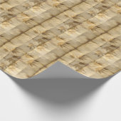 Papier Cadeau Feuilles d'érable or sur papier parchemin élégant (Coin)