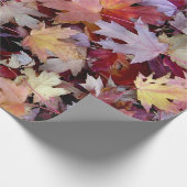 Papier Cadeau Feuilles des arbres d'automne tombés (Coin)