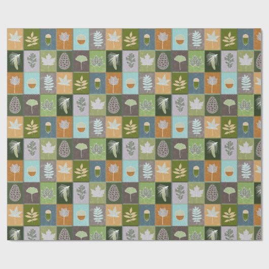 Papier Cadeau Feuilles d'été (Plat)
