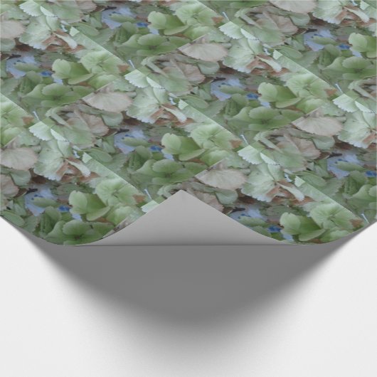 Papier Cadeau Feuilles d'Hydrangea (Coin)