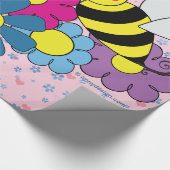 Papier Cadeau Feuilles d'illustration de conception d'abeilles (Coin)