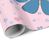 Papier Cadeau Feuilles d'illustration de conception d'abeilles (Coin rond)