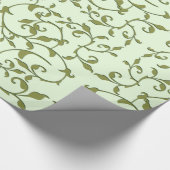 Papier Cadeau Feuilles d'olive défilantes (Coin)