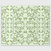 Papier Cadeau Feuilles d'olive défilantes (Plat)