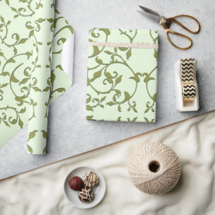 Papier Cadeau Feuilles d'olive défilantes