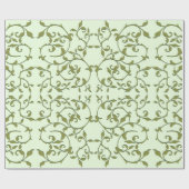 Papier Cadeau Feuilles d'olive défilantes (Plat)
