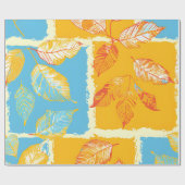 Papier Cadeau Feuilles du bloc d'automne (Plat)