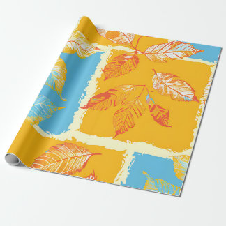 Papier Cadeau Feuilles du bloc d'automne