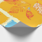 Papier Cadeau Feuilles du bloc d'automne (Coin)