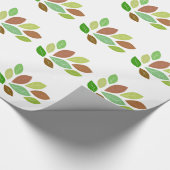 Papier Cadeau Feuilles éparses d'automne (Coin)