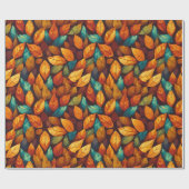 Papier Cadeau Feuilles forestiers (Plat)