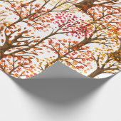 Papier Cadeau Feuilles forestiers des arbres d'automne (Coin)