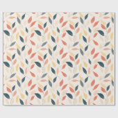 Papier Cadeau Feuilles minimalistes (Plat)