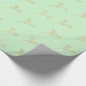 Papier Cadeau Feuilles Mint Gold (Coin)
