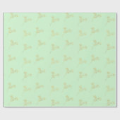 Papier Cadeau Feuilles Mint Gold (Plat)