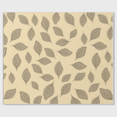 Papier Cadeau Feuilles motif mignons (Plat)