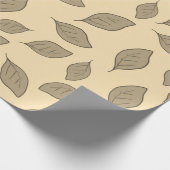 Papier Cadeau Feuilles motif mignons (Coin)