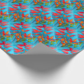 Papier Cadeau Feuilles orange Art aquarelle originale d'Automne (Coin)