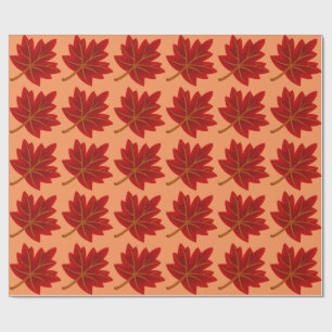 Papier Cadeau Feuilles Red Maple