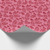 Papier Cadeau Feuilles Saint-Valentin (Coin)