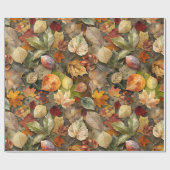 Papier Cadeau Feuilles sèches d'automne 02 (Plat)