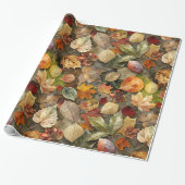 Papier Cadeau Feuilles sèches d'automne 02 (Déroulé)