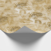 Papier Cadeau Feuilles Tropical Gold Sand (Coin)