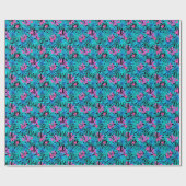 Papier Cadeau Feuilles Tropicales (Plat)