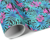 Papier Cadeau Feuilles Tropicales (Coin rond)