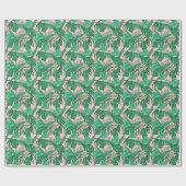 Papier Cadeau Feuilles tropicales (Plat)