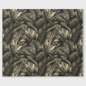 Papier Cadeau Feuilles Tropicales (Plat)
