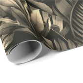Papier Cadeau Feuilles Tropicales (Coin rond)