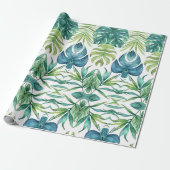 Papier Cadeau Feuilles tropicaux (Déroulé)