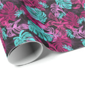 Papier Cadeau Feuilles tropicaux (Coin rond)
