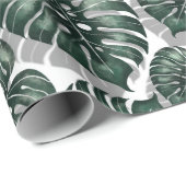 Papier Cadeau Feuilles tropicaux (Coin rond)