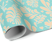 Papier Cadeau Feuilles tropicaux (Coin rond)