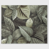 Papier Cadeau Feuilles tropicaux 5 (Plat)