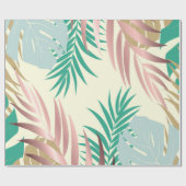 Papier Cadeau Feuilles tropicaux mignons (Plat)